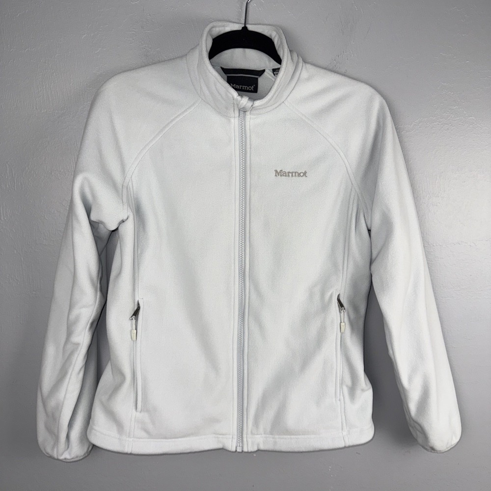 Marmot Fleece Full Zip Jacket Women's M Light Gray